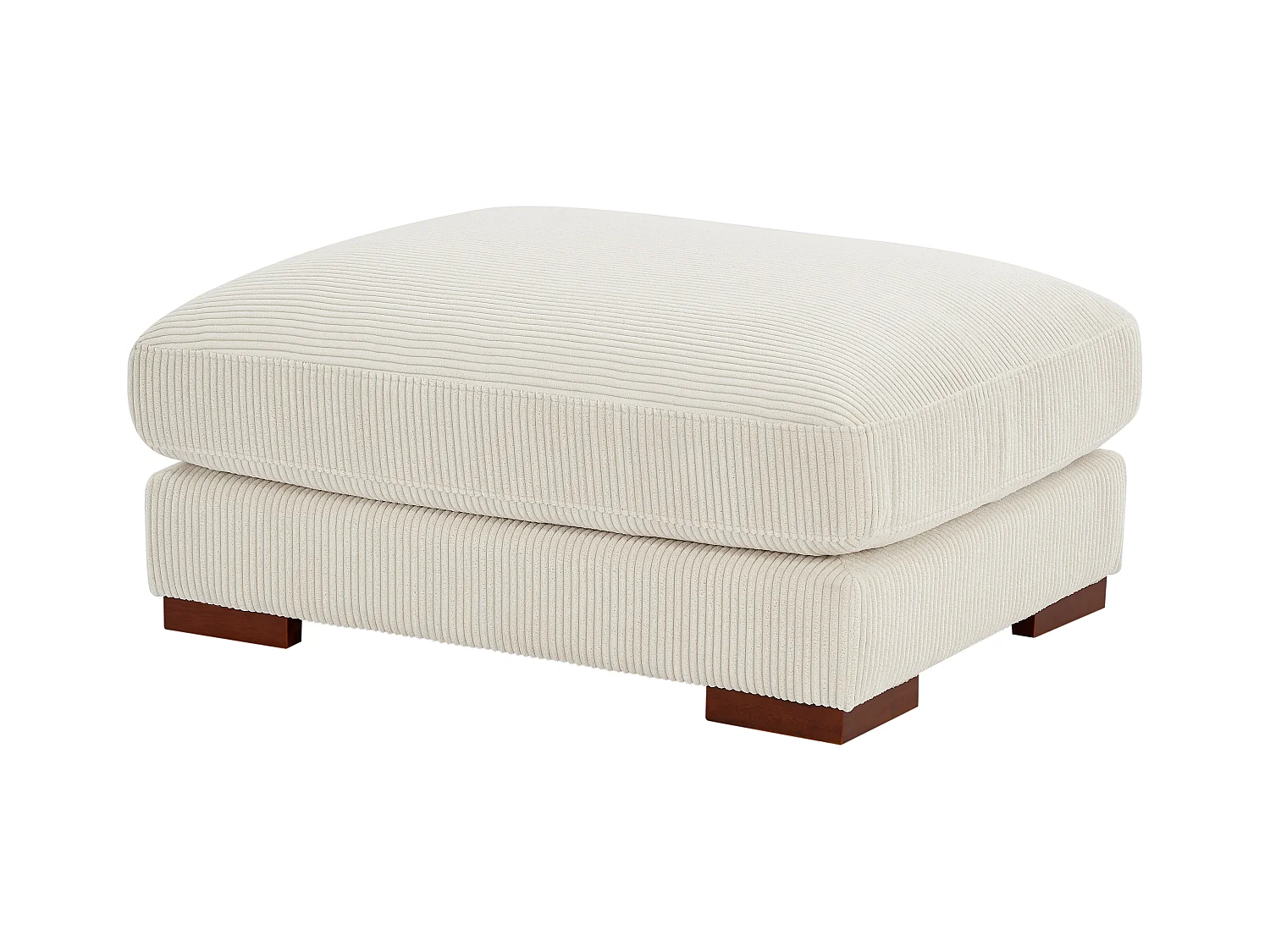 Puf de terciopelo beige de costillas SPERONE de Pascal Morabito