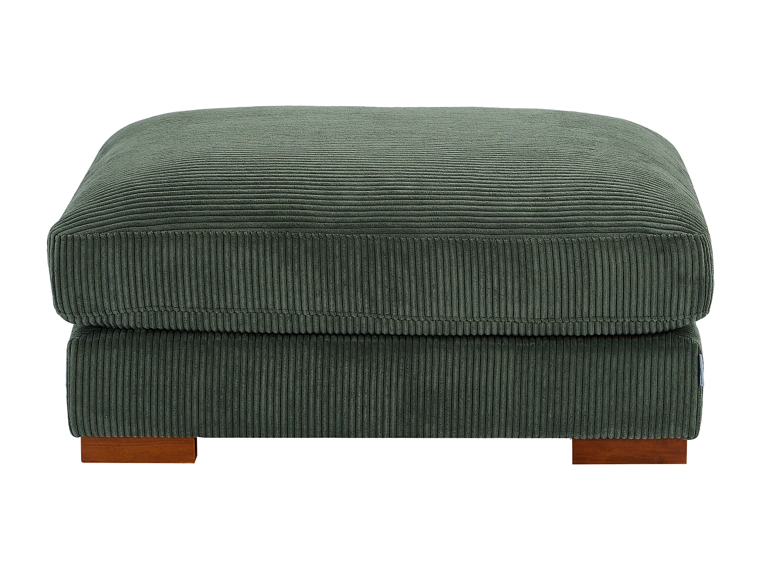 Pouf en velours côtelé vert SPERONE de Pascal Morabito