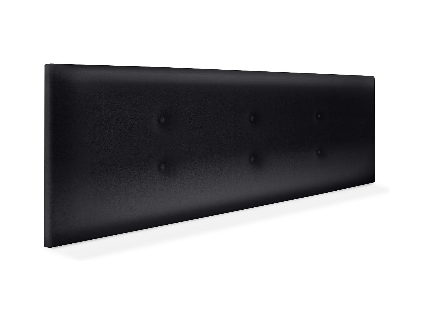 DHOME Tête de lit similicuir avec 2 rangées de boutons 145x50cm Lits 135/140 - Noir