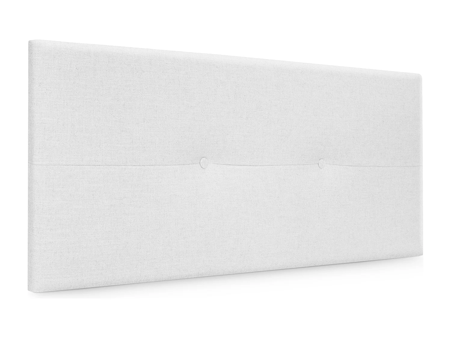 DHOME Kopfteil aus Naturleinen mit Knöpfen 110x50cm Betten 105 - Weiß