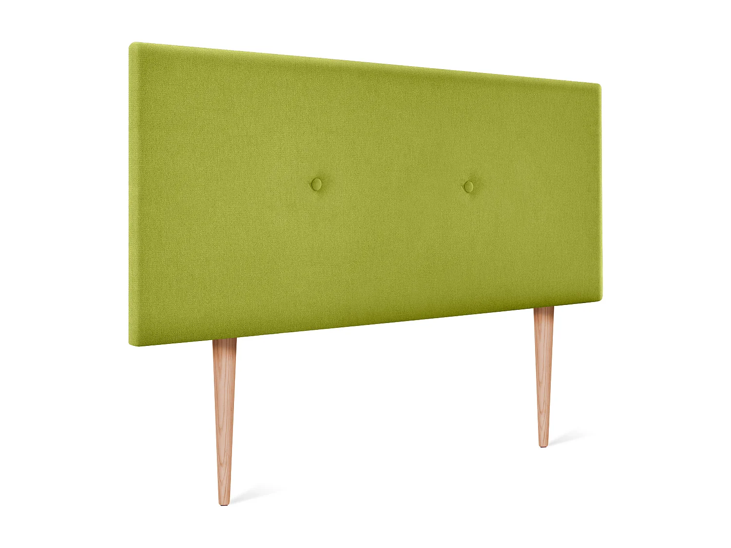 DHOME Testiera in de Tessuto Aqualine Liscio con bottoni 110x105cm Con le gambe Letti 105 - Pistacchio