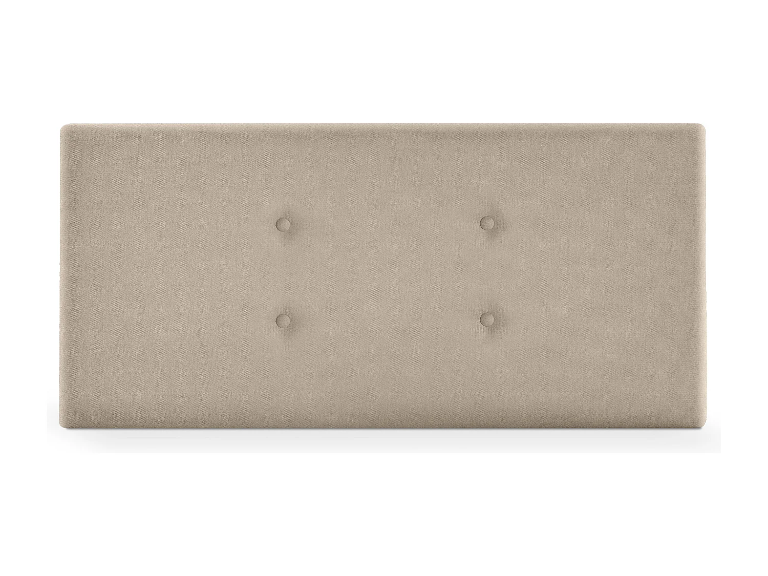 DHOME Tête de lit en tissu Aqualine avec 2 rangées de boutons 110x50cm Lits 105 - Beig