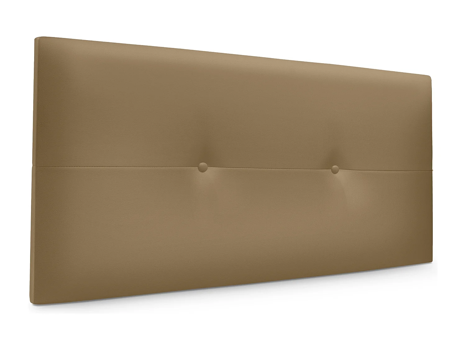 DHOME Testiera in de Similpelle con bottoni 90x50cm Letti 80/90 - Marrone Chiaro