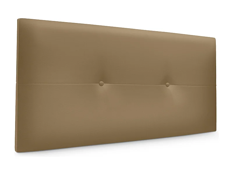 DHOME Tête de lit similicuir avec Boutons 90x50cm Lits 80/90 - Marron Clair