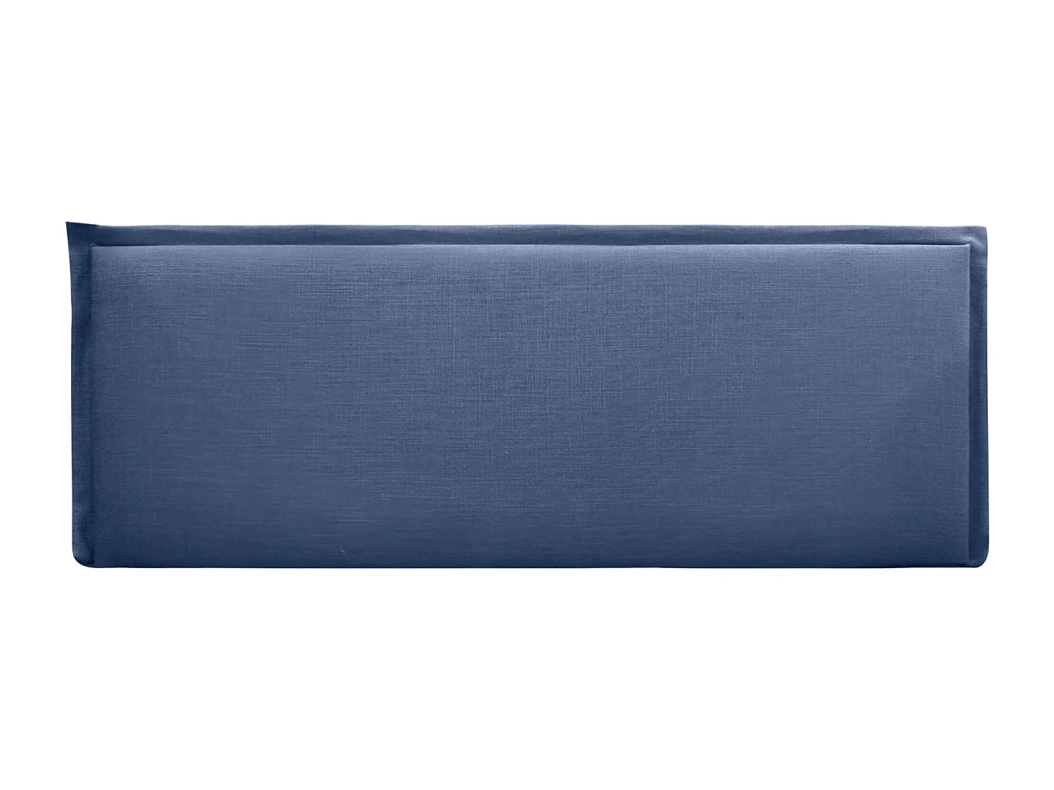 DHOME Tête de lit en lin naturel uni avec passepoils 135x50cm Lits 120/135 - Bleu Marine