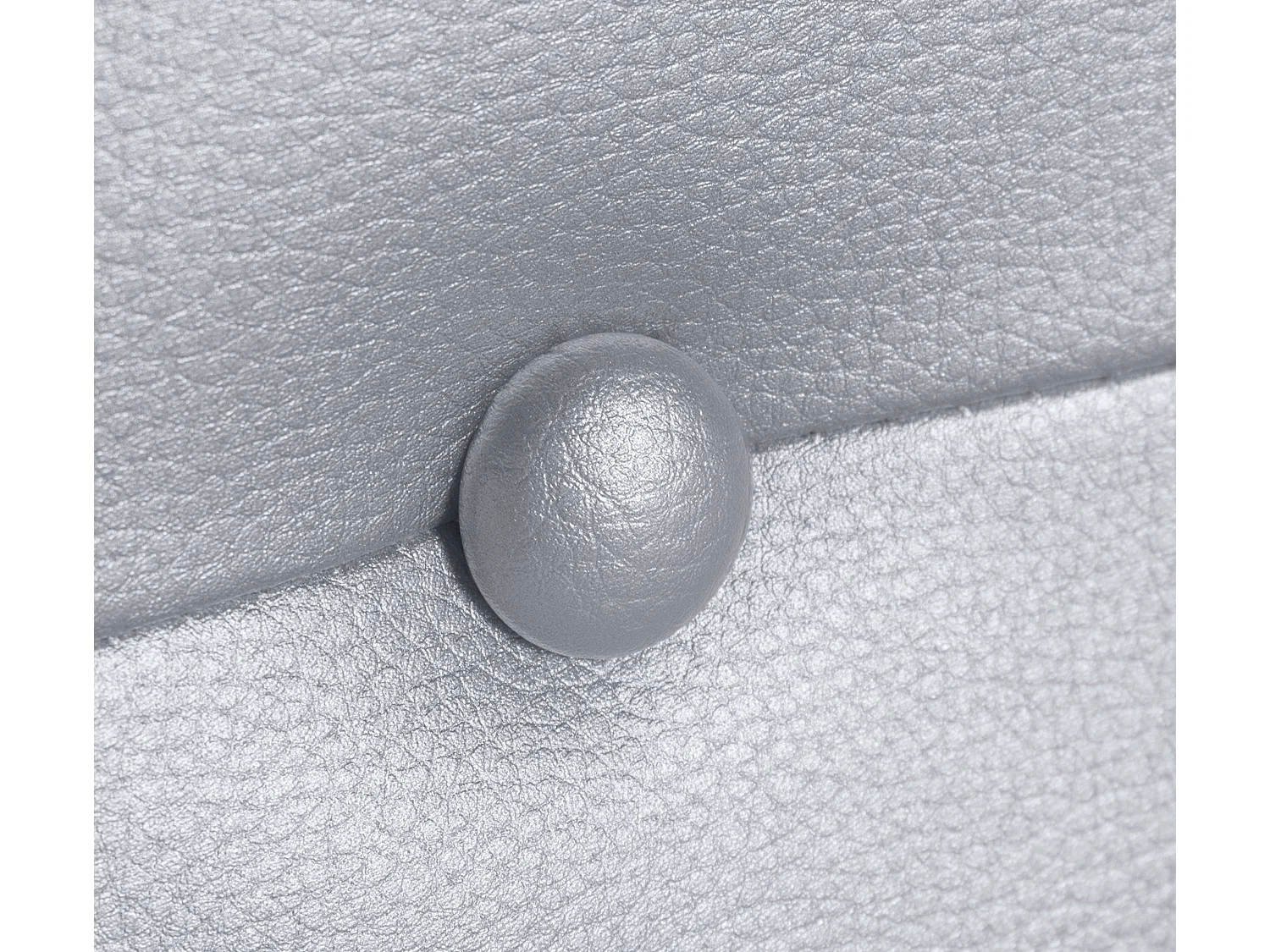 DHOME Kopfteil aus Kunstleder mit Knöpfen 150x105cm Mit Beinen Betten 150 - Silber