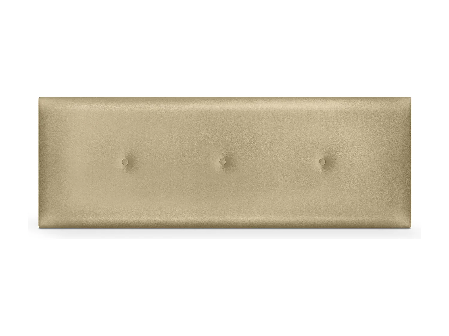 DHOME Kopfteil aus glattem Kunstleder mit Knöpfen 145x50cm Betten 135/140 - Champagner