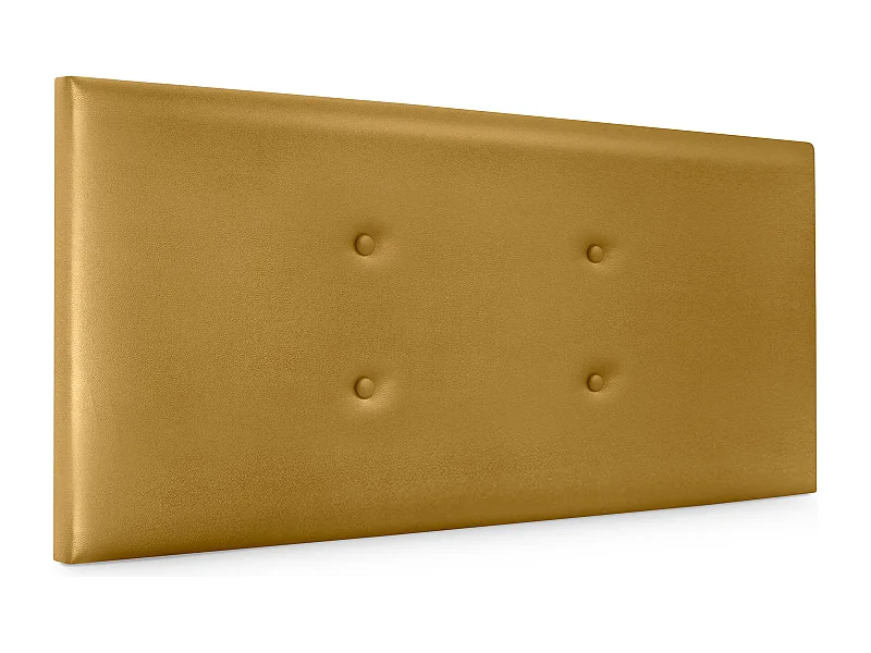 DHOME Tête de lit similicuir avec 2 rangées de boutons 110x50cm Lits 105 - Doré