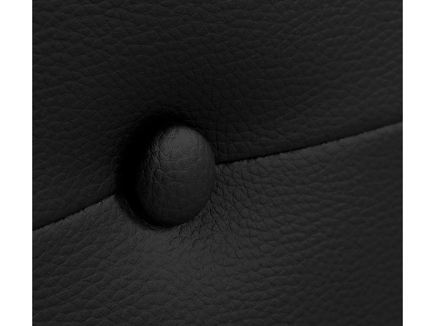 DHOME Kopfteil aus Kunstleder mit Knöpfen 90x50cm Betten 80/90 - Schwarz