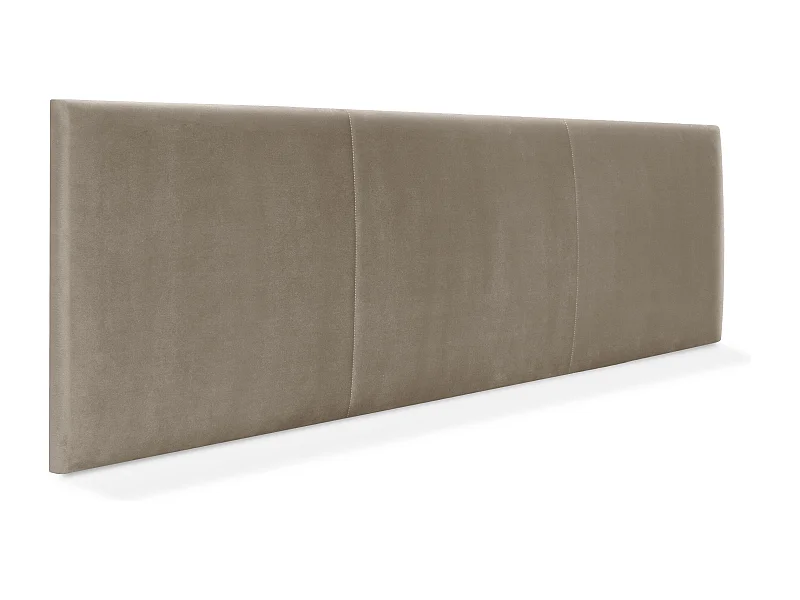 DHOME Testiera in de Velluto Liscio con Tre Pannelli 145x50cm Letti 135/140 - Beige