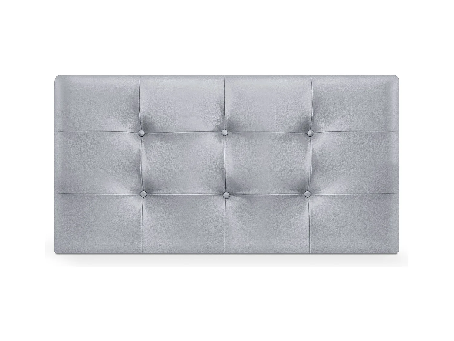 DHOME Testiera capitonnè in ecopelle 95x60 cm Letti 90 - Argento