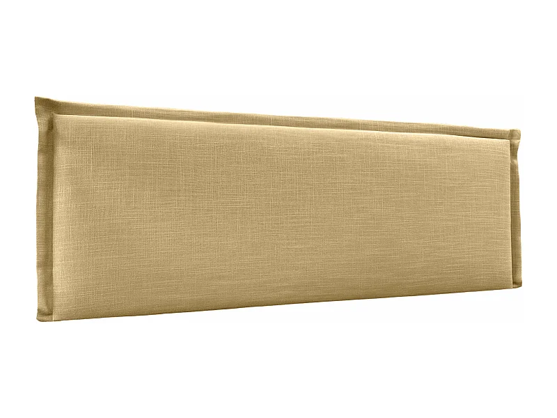 DHOME Kopfteil aus Naturleinen mit Paspelierung 150x50cm Betten 150/160 - Senf