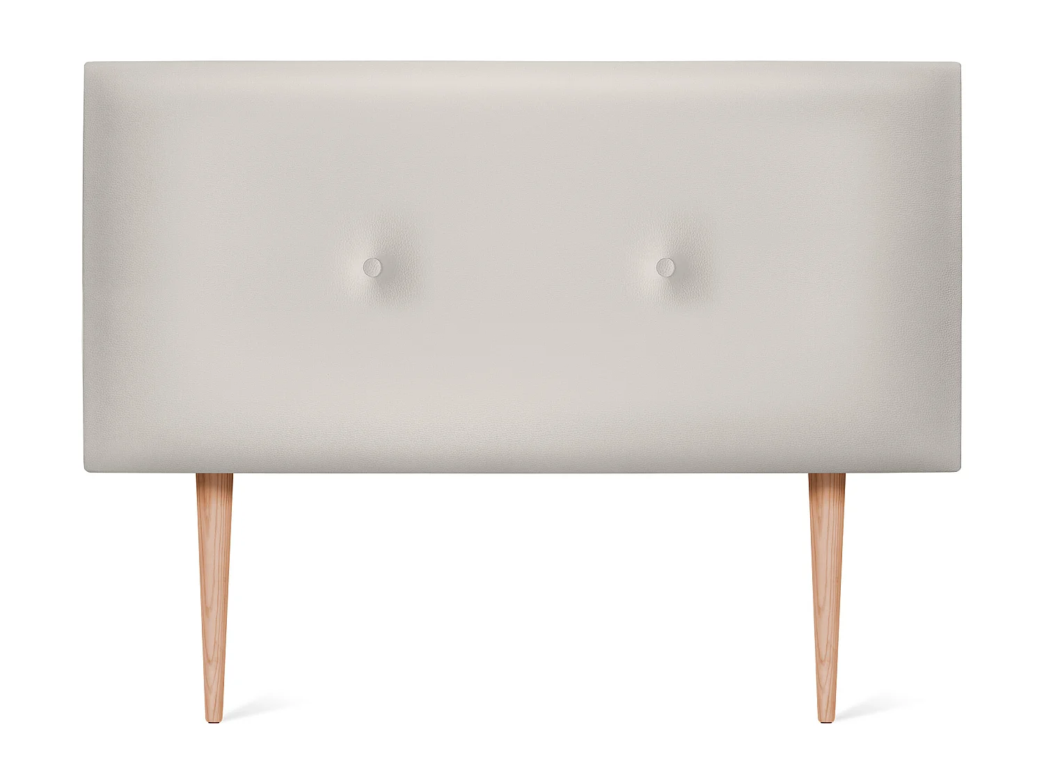 DHOME Testiera in de Similpelle Liscia con bottoni 95x105cm Con le gambe Letti 90 - Osso Bianco