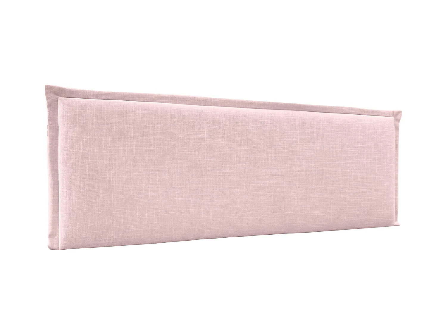 DHOME Tête de lit en lin naturel uni avec passepoils 135x50cm Lits 120/135 - Rose Pâle