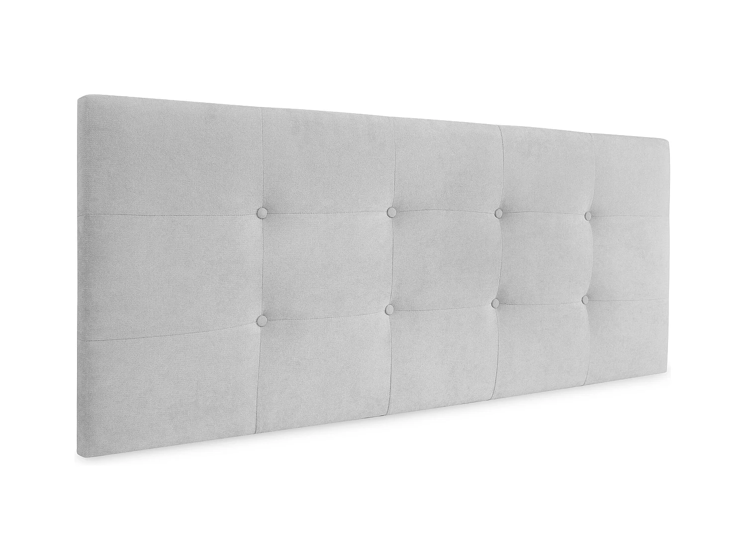 DHOME Tête de lit en tissu Aqualine Capitoné 150x60cm Lits 150 - Gris perle