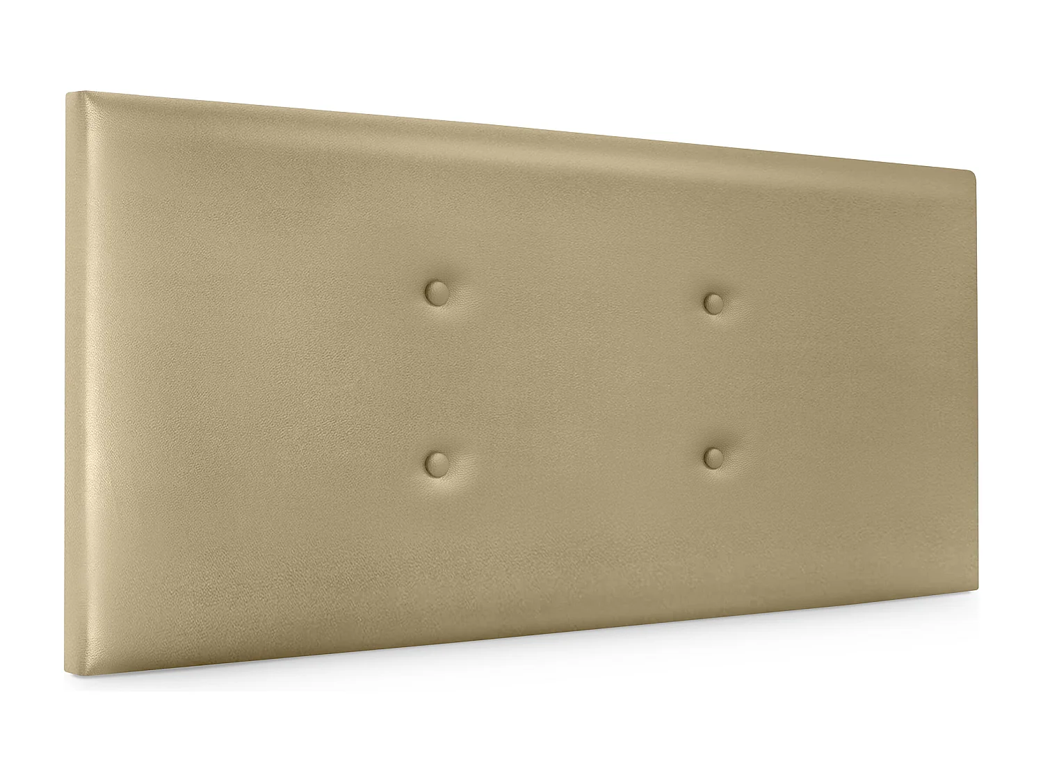 DHOME Testiera in de Similpelle con 2 file di Bottoni 110x50cm Letti 105 - Champagne