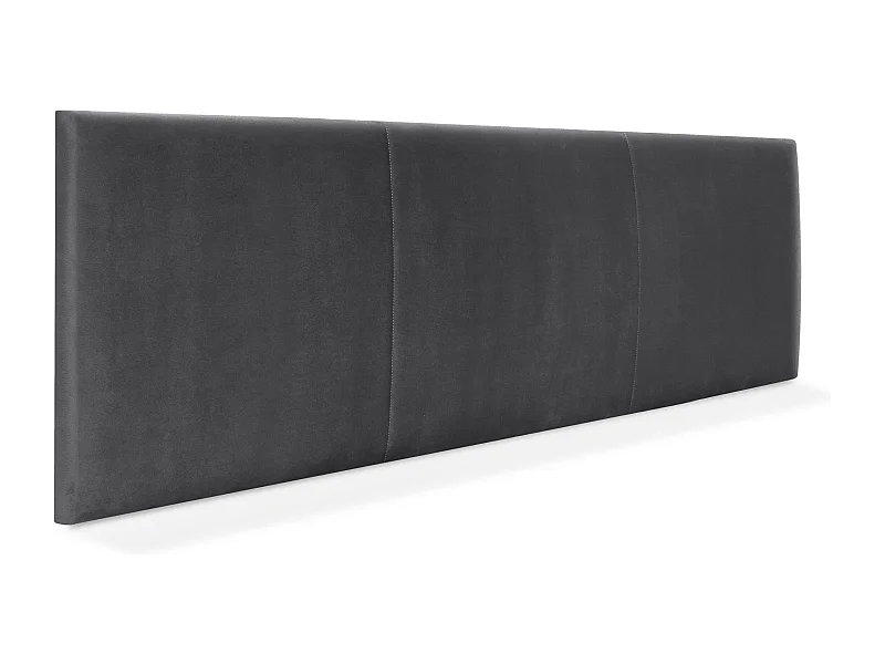 DHOME Tête de lit en velours lisse avec trois panneaux 160x50cm Lits 150/160 - Gris foncé