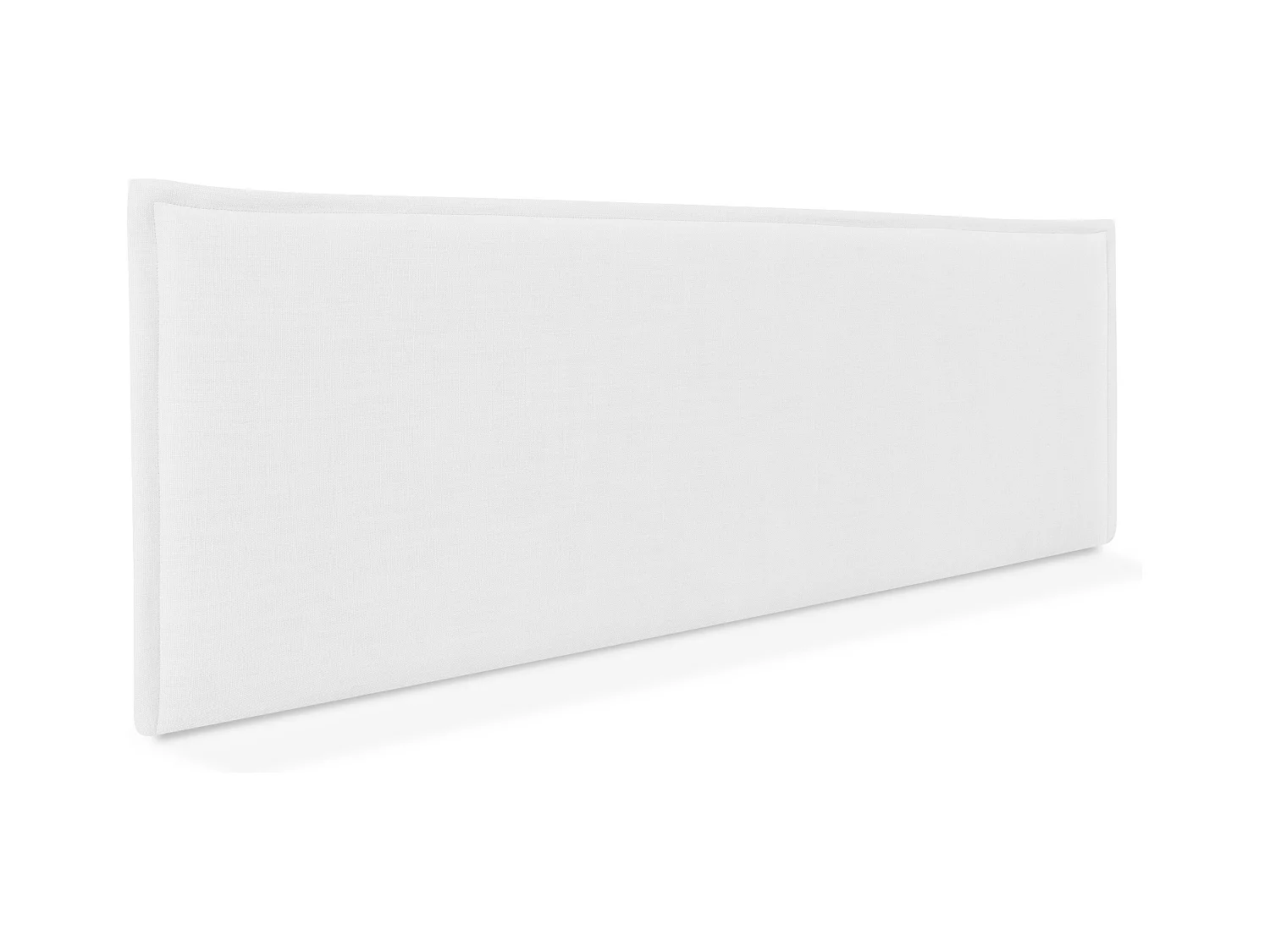 DHOME Tête de lit en lin naturel lisse avec garniture 150x50cm Lits 150 - Blanc