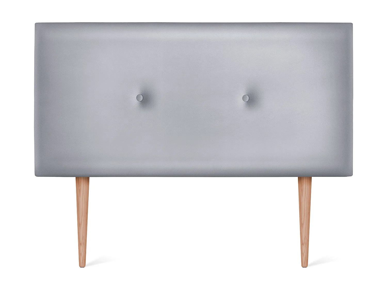 DHOME Testiera in de Similpelle Liscia con bottoni 110x105cm Con le gambe Letti 105 - Argento