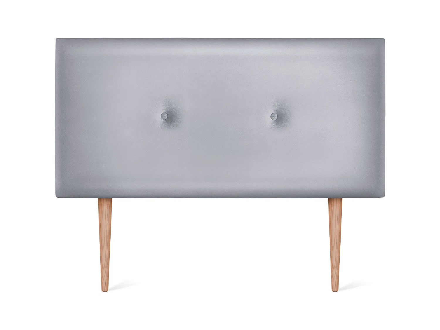 DHOME Tête de lit simili cuir lisse avec Boutons 110x105cm avec pieds Lits 105 - Argent