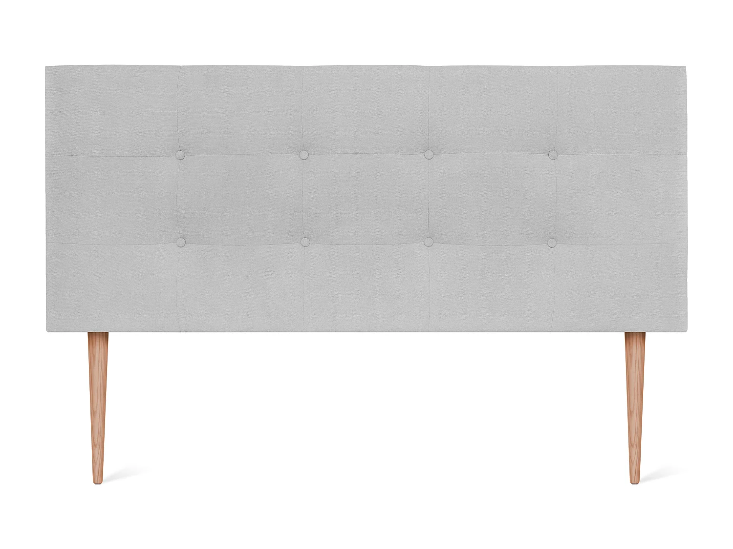 DHOME Testiera capitonné Aqualine in tessuto 160x115 cm con gambe letto 150/160 - Grigio perla