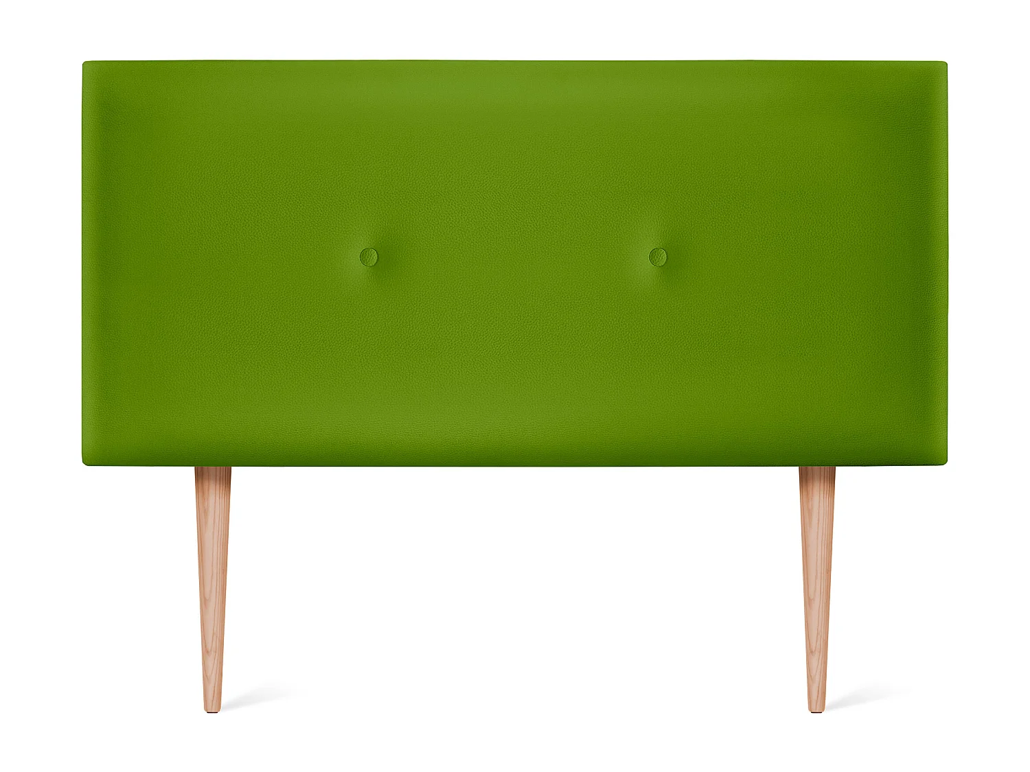 DHOME Testiera in de Similpelle Liscia con bottoni 110x105cm Con le gambe Letti 105 - Verde