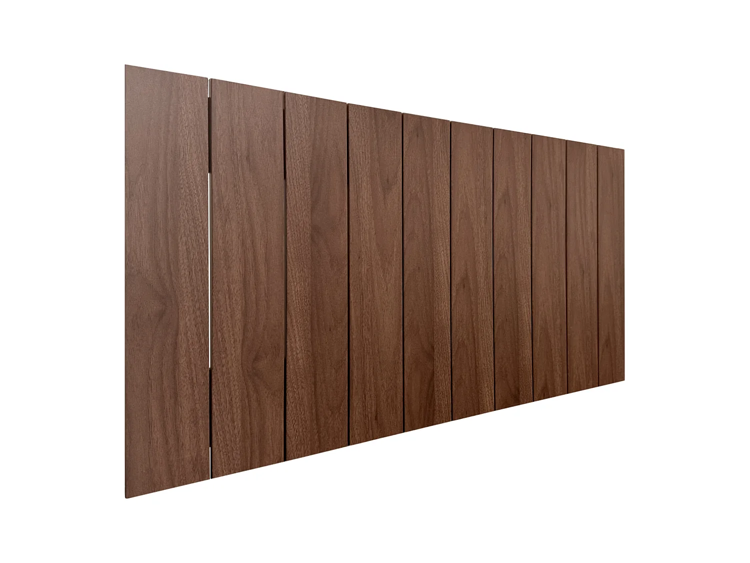 DHOME Recyceltes Holz-Kopfteil MDF Vertikale Palettenform 110x46 Betten 105 - Walnussholz