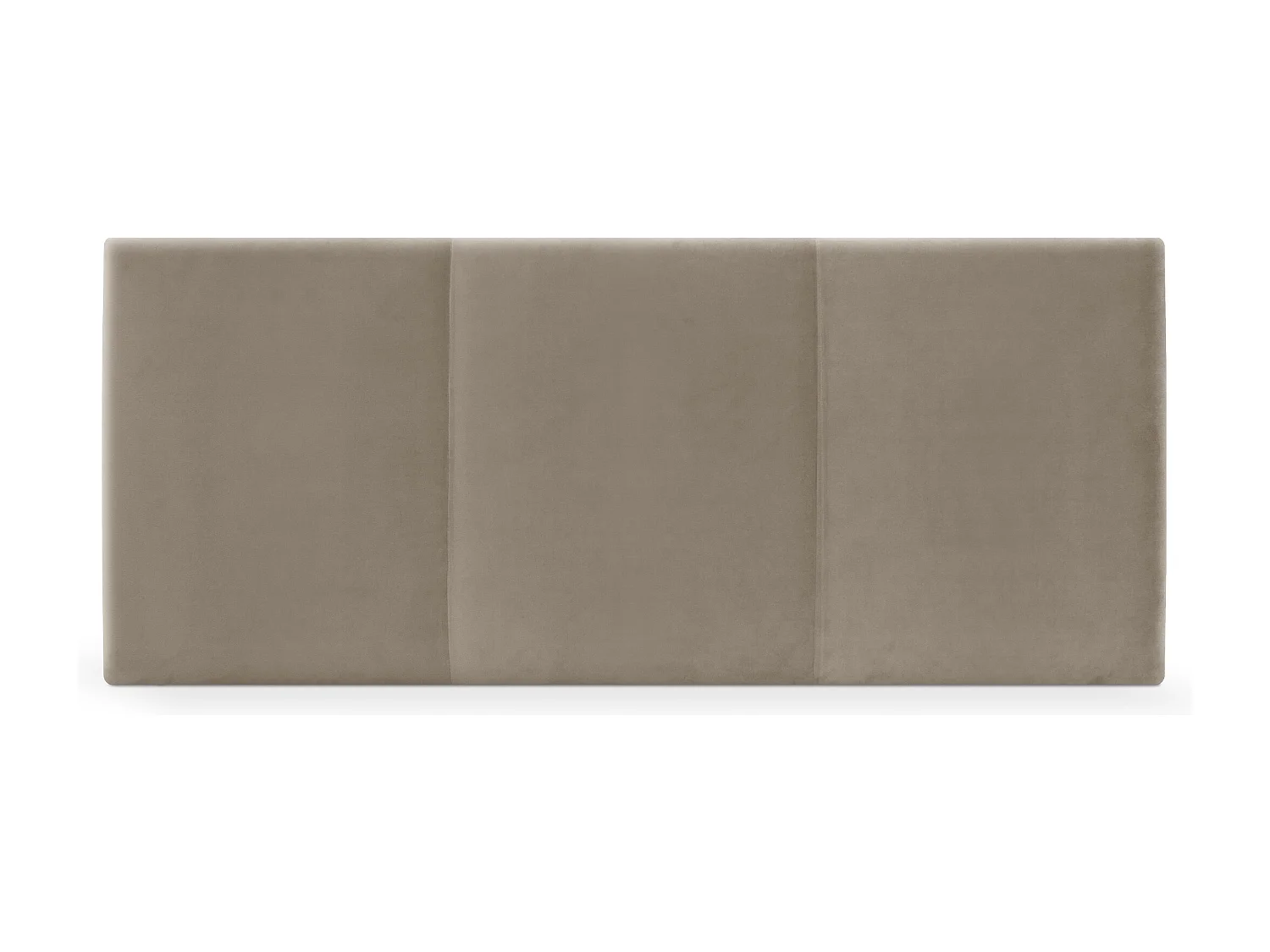 DHOME Kopfteil aus glattem Samt mit drei Paneelen 90x50cm Betten 80/90 - Beige
