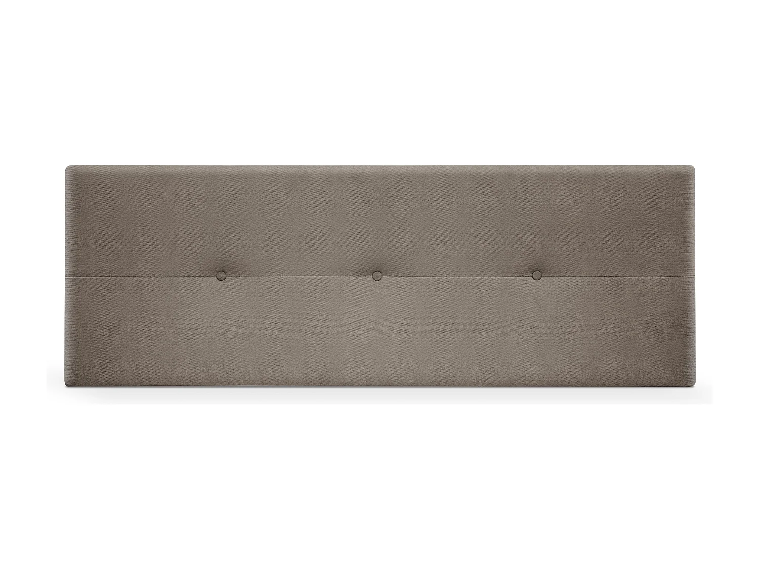 DHOME Hoofdeinde van Aqualine stof met knopen 160x50cm Bedden 150/160 - Aarde