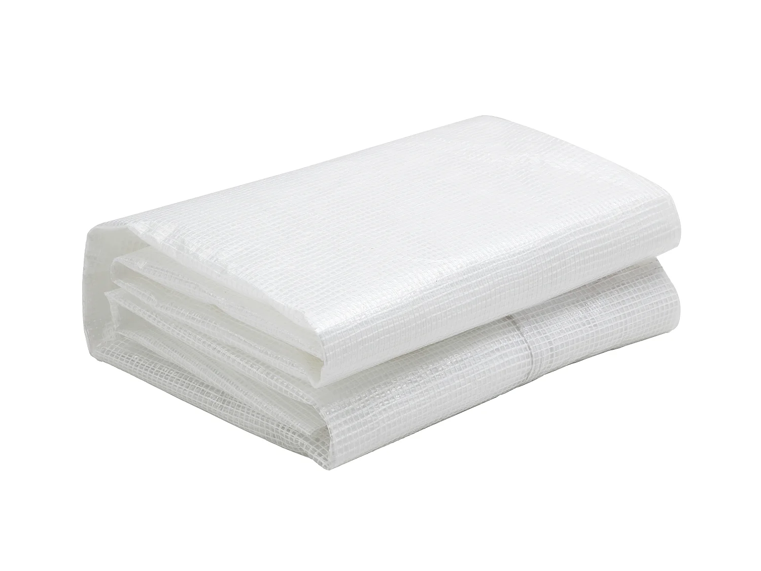 Foliengewächshaus mit verzinktem Stahlrahmen & Tür - 36 m² - 300 x 1200 x 200 cm - Weiß - ALOCASIA