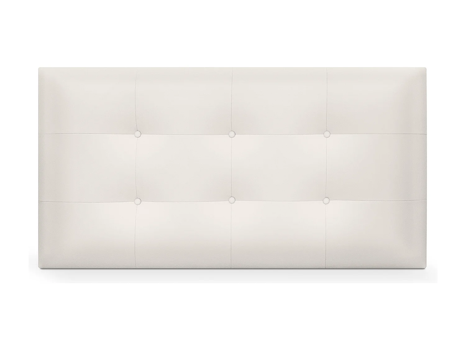 DHOME getuftetes Kopfteil aus Kunstleder, 95 x 60 cm, Betten 90 – Knochenweiß