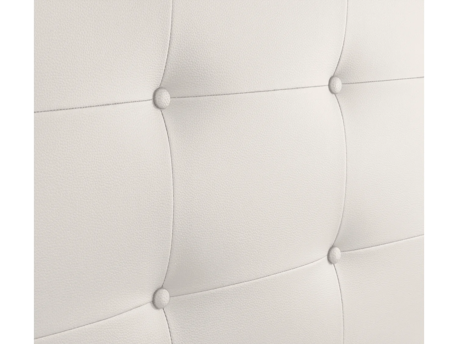 DHOME Testiera capitonnè in ecopelle 95x60 cm Letti 90 - Bianco osso