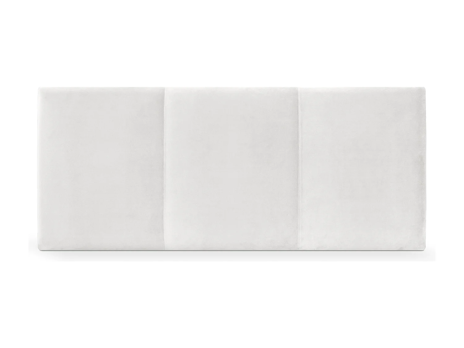 DHOME Kopfteil aus glattem Samt mit drei Paneelen 95x50cm Betten 90 - Weißer Nerz