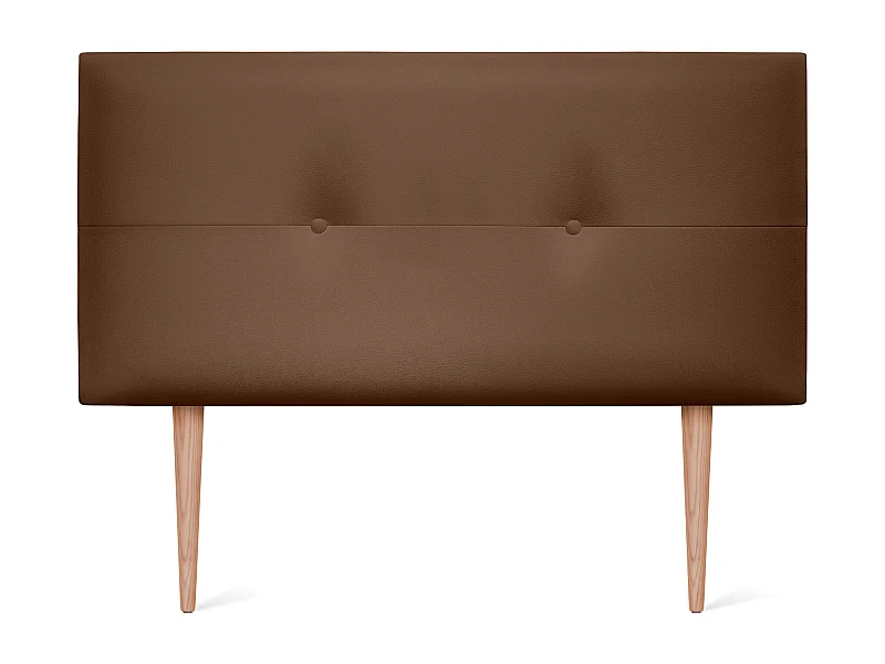 DHOME Kopfteil aus Kunstleder mit Knöpfen 105x105cm Mit Beinen Betten 105 - Lehm