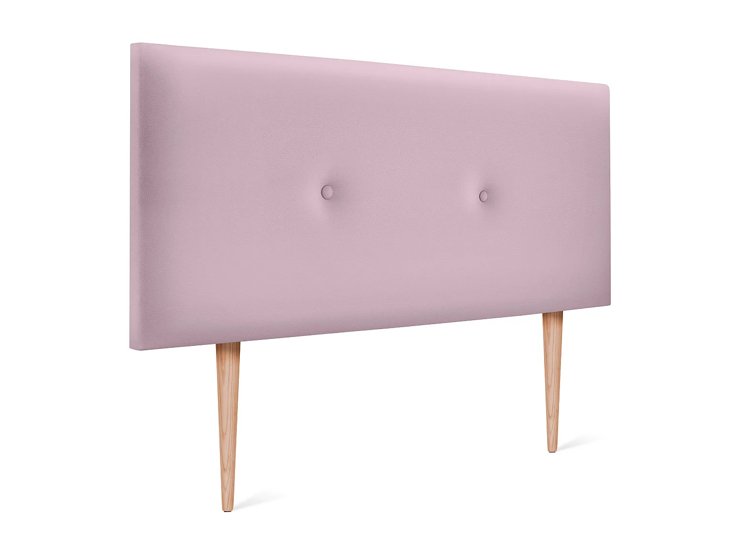 DHOME Testiera in de Similpelle Liscia con bottoni 95x105cm Con le gambe Letti 90 - Rosa
