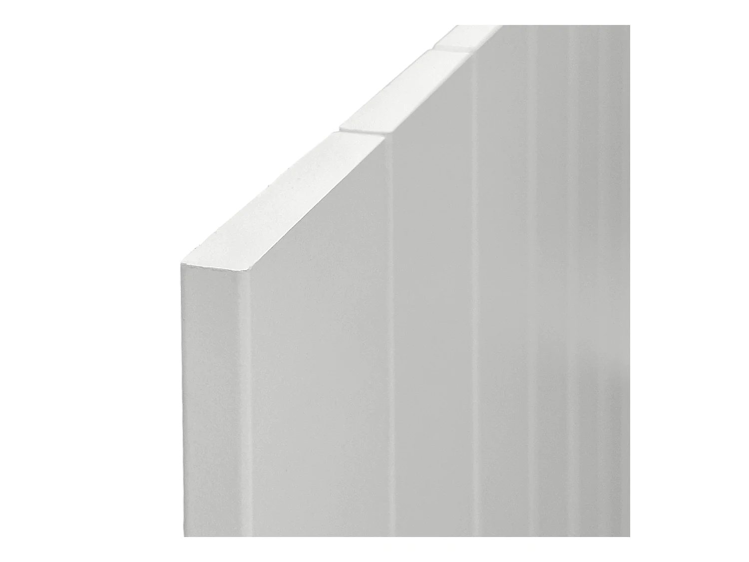 DHOME Tête de lit en bois recyclé MDF Vertical Pallet Style 90x46 Lits 80/90 - Uni Blanc