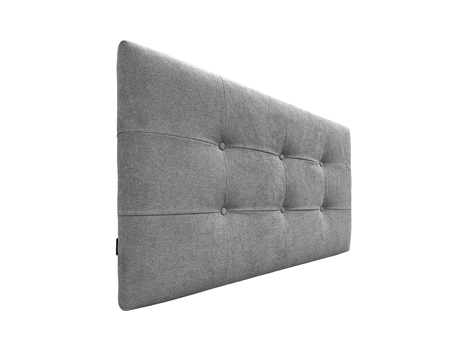 DHOME Tête de lit en tissu Aqualine Capitoné 105x60cm Lits 105 - Gris