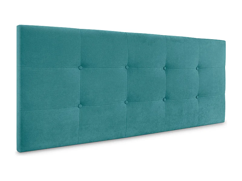 DHOME Tête de lit en tissu Aqualine Capitoné 150x60cm Lits 150 - Turquoise