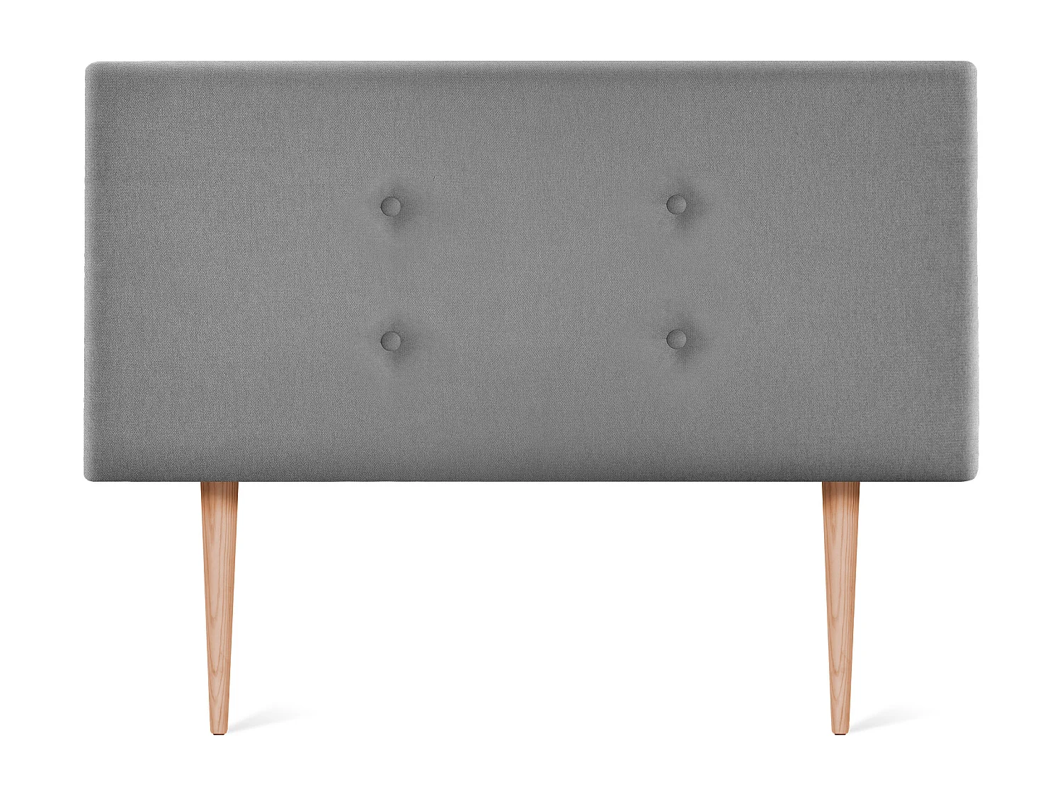 DHOME Aqualine Stoff-Kopfteil mit 2 Reihen von Knöpfen 90x105cm Mit Beinen Betten 80/90 - Grau