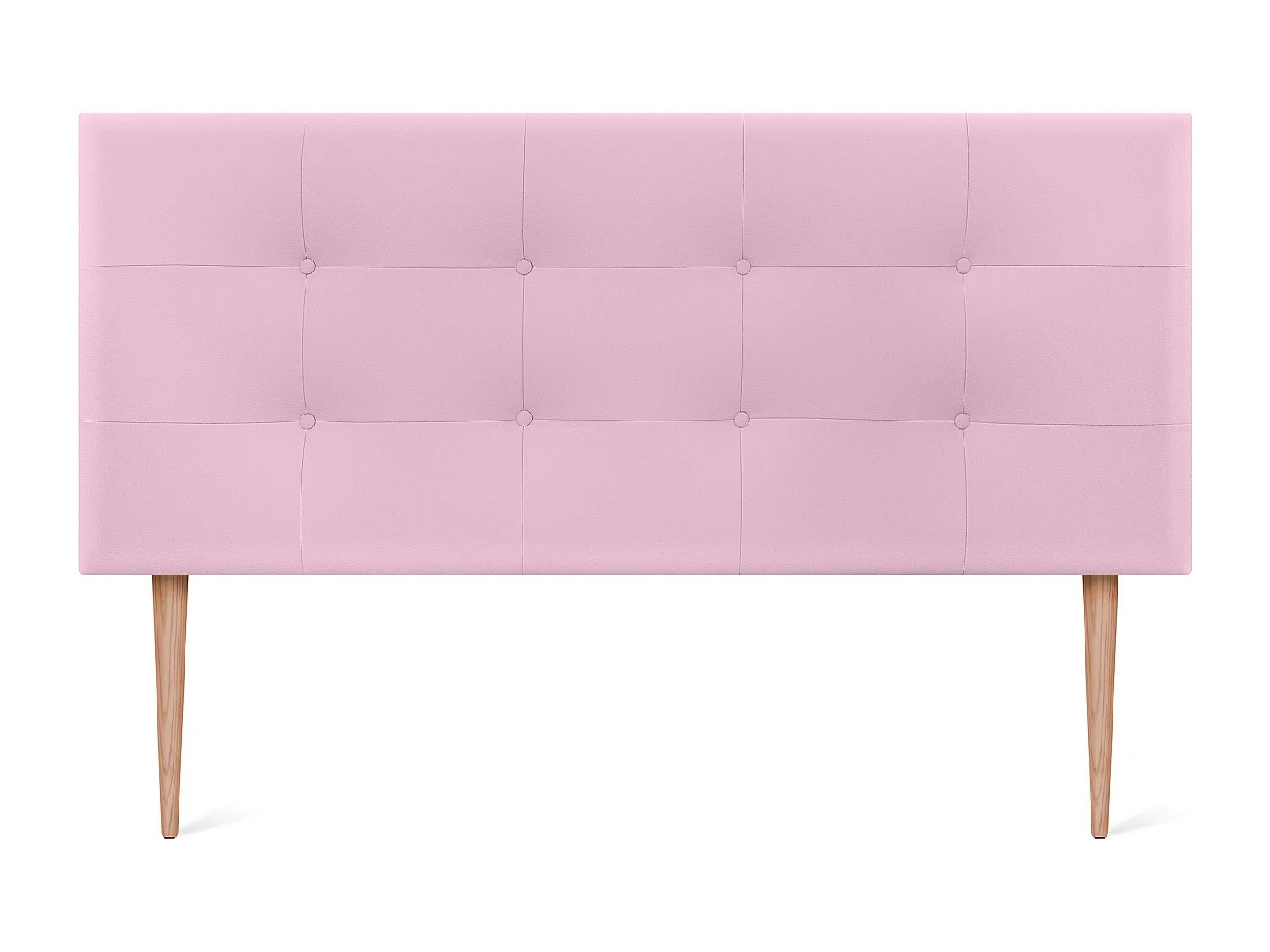 DHOME getuftetes Kunstleder-Kopfteil 145 x 115 cm mit Bettbeinen 135/140 – Rosa