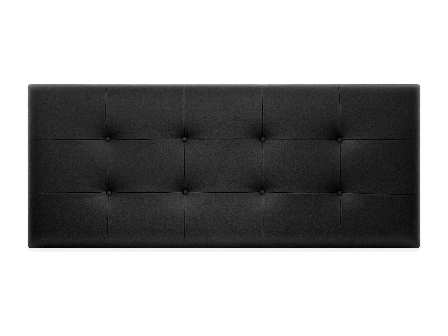 DHOME Testiera capitonnè in ecopelle 145x60 cm per letti 135/140 - Nero