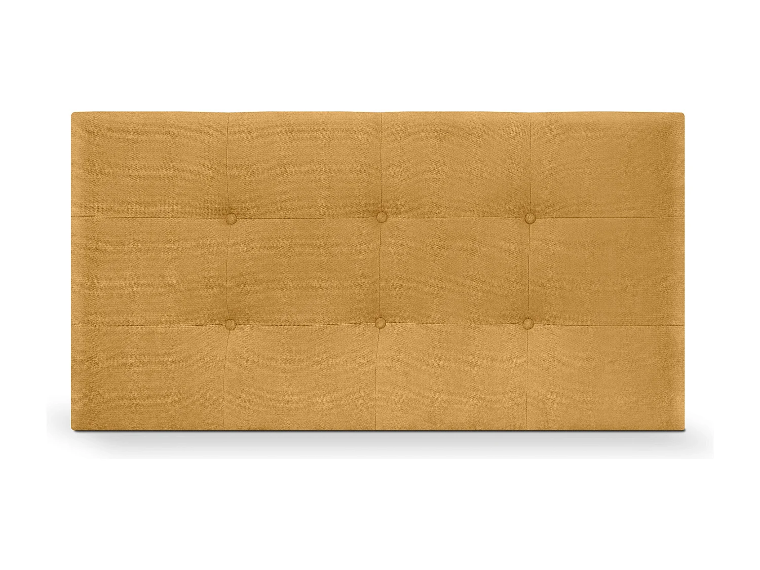 DHOME Testiera capitonnè in tessuto Aqualine 90x60 cm per letti 80/90 - Senape