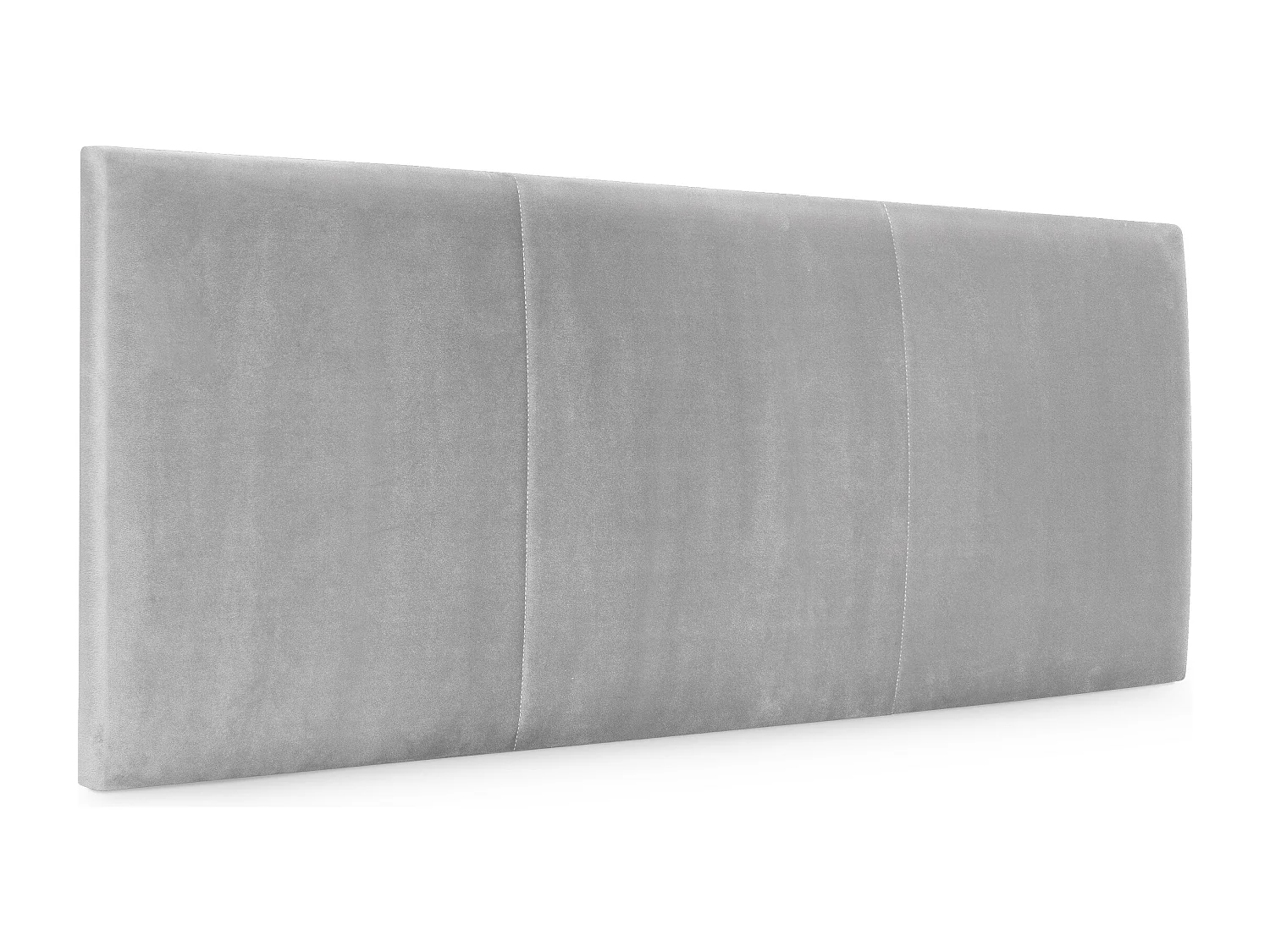 DHOME Cabecero de Terciopelo Liso con Tres Paneles 135x50cm Camas 120/135 - Gris Claro