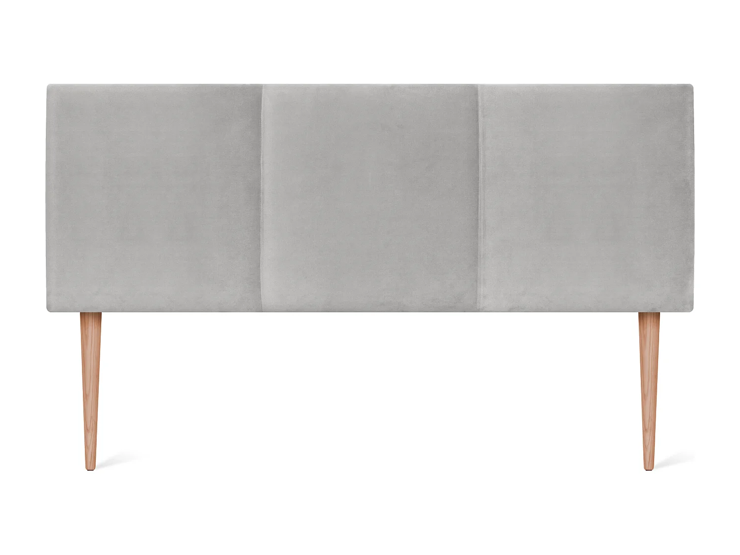 DHOME Tête de lit en velours lisse avec trois panneaux 110x50cm Lits 105 - Gris clair
