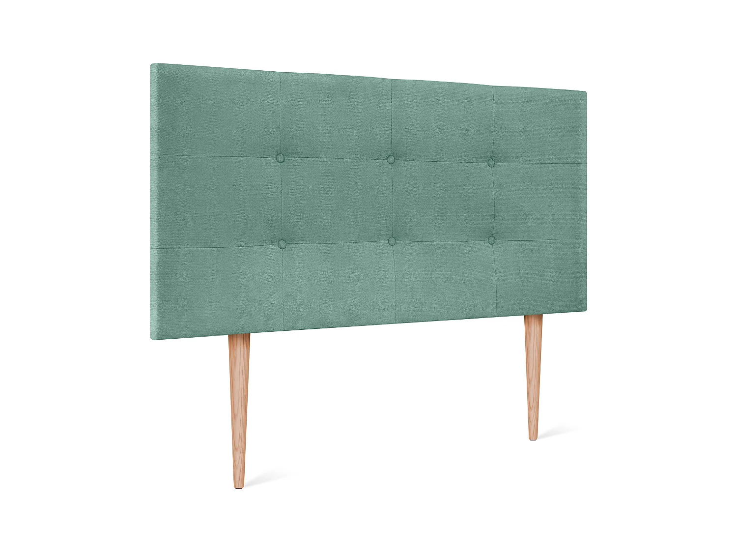 DHOME Tête de lit en tissu Aqualine Capitoné 95x115cm avec pieds Lits 90 - Vert d'eau