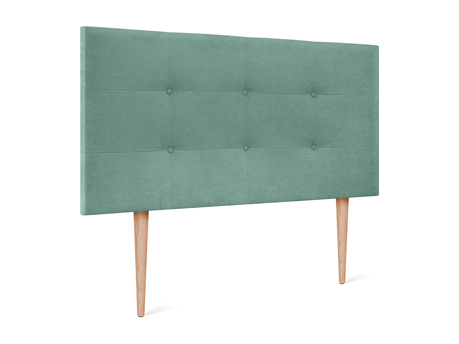 DHOME Testiera imbottita in tessuto Aqualine 95x115 cm con gambe letto 90 - Verde acqua