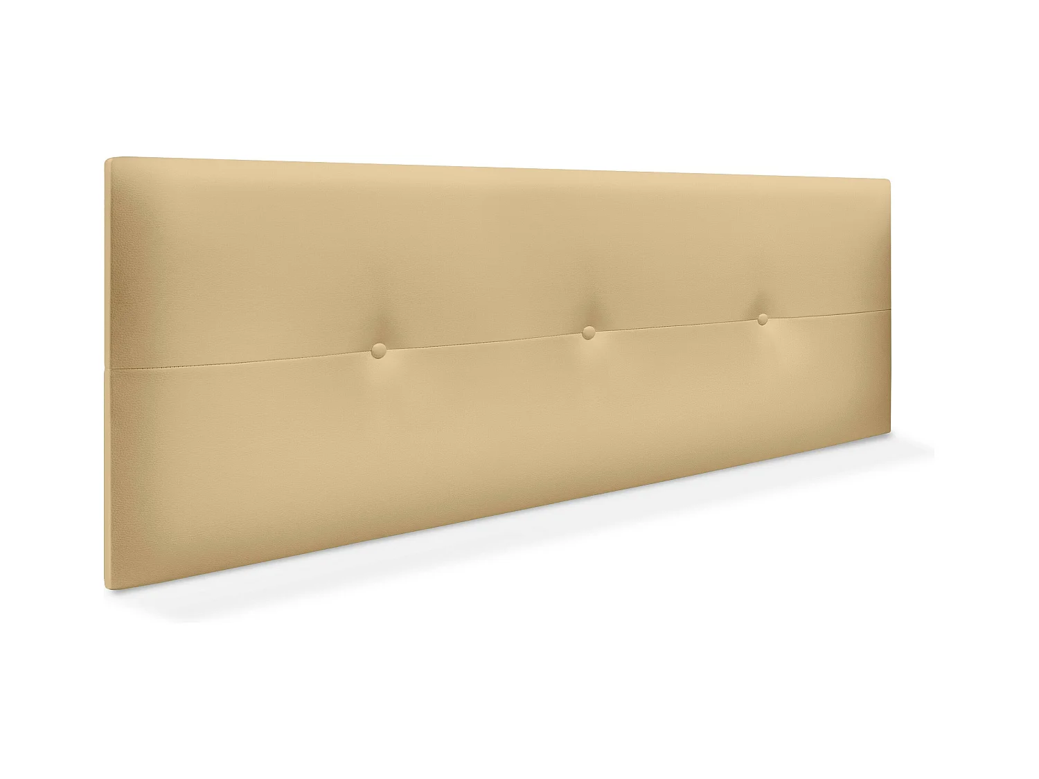 DHOME Kopfteil aus Kunstleder mit Knöpfen 145x50cm Betten 135/140 - Vanille