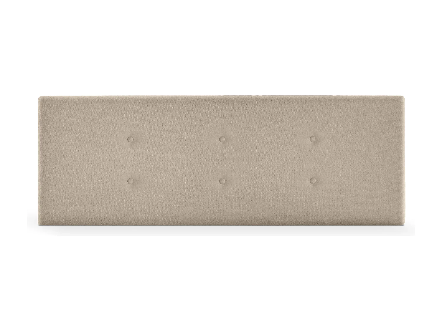 DHOME Hoofdeinde van Aqualine stof met 2 rijen knopen 145x50cm Bedden 135/140 - Beige