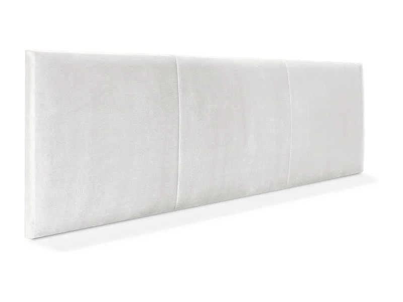 DHOME Kopfteil aus glattem Samt mit drei Paneelen 145x50cm Betten 135/140 - Weißer Nerz