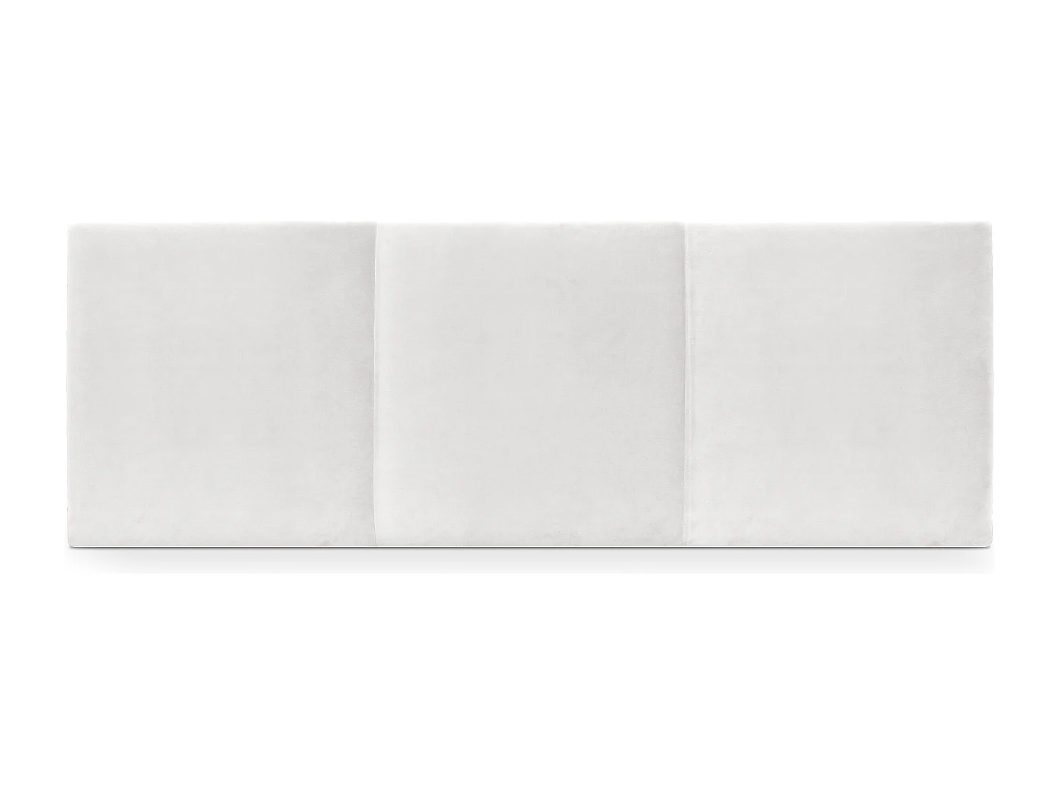 DHOME Kopfteil aus glattem Samt mit drei Paneelen 145x50cm Betten 135/140 - Weißer Nerz